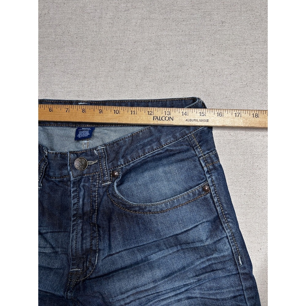 Bailey's Point BLK Boot Cut Jeans Men's 30x32 Blue Denim Embroidered Y2K - Picture 5 of 13